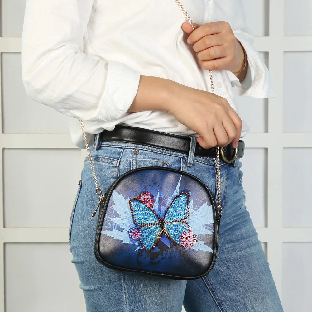 Diamond Painting Diamond Painting Stickers Diamond Painting Sealer Diamond Painting Accessories Diamond Painting Accessory Box Diamond Painting Pen Diamond Painting Coasters 5D Diamond Painting Butterfly Flower Cute Cat Leather Crossbody Chain Bags DIY Diamond Embroidery Bag Purse Pouch