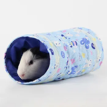 

Small Guinea Pig Hamster Toy Tubes Tunnels Spring Hamster Cage House Single Channel Chinchillas Hamster Tunnel Warm Toy