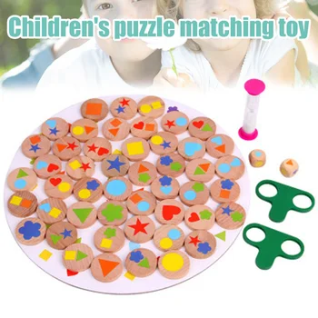 

1 Set Kid Wooden Toys Shape Matching Early Educational Intelligence Training Game Hot Sales