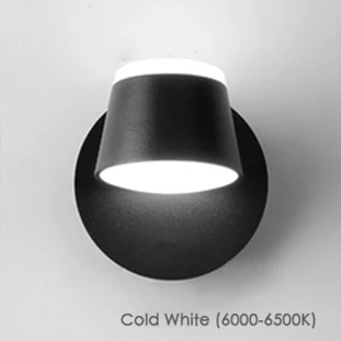 Black Body (8W) 360 градусов регулируемый светодиодный настенный светильник прикроватный настенный светильник для гостиной настенный светильник современный настенный светильник-бра для гостиницы - Цвет абажура: Black Body (8W)