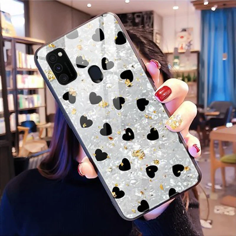 Для samsung Galaxy M30S чехол из закаленного стекла+ ТПУ Рамка твердая задняя крышка для samsung M30S M30 S стеклянный чехол SM-M30S оболочка - Цвет: A5