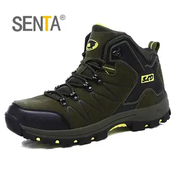 

SENTA Outdoor Hiking Shoes Plus Velvet Men Warm Snow Boots Walking Climbing Non-slip Women Hiking Shoes Trekking Shoes