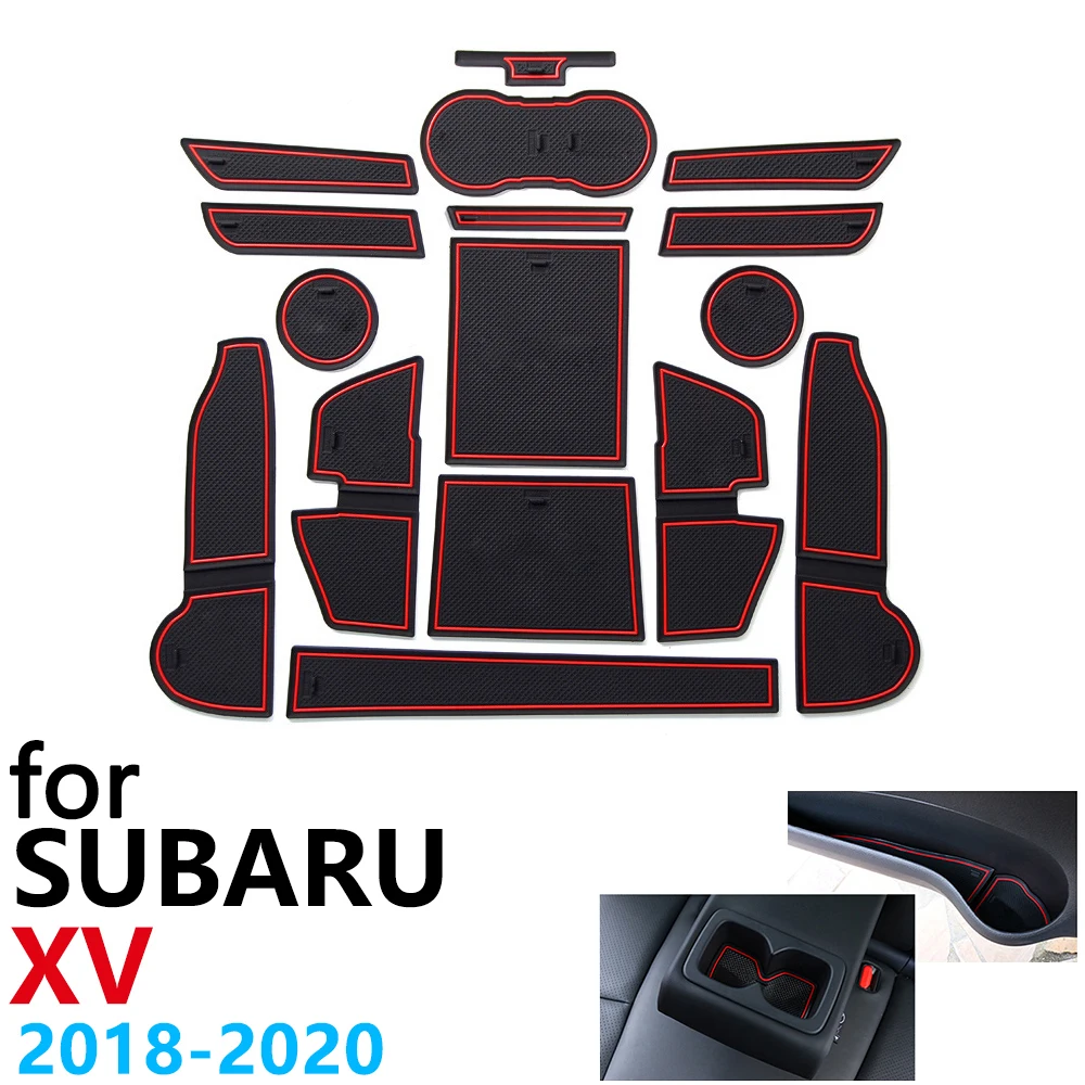 Противоскользящие резиновые чашки подушки двери паз коврик для Subaru XV 2018 2019 2020