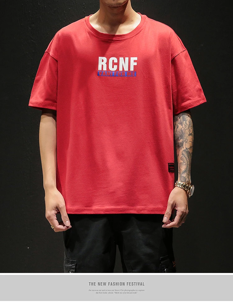 Nice Summer T-Shirts Men Letter Printed Short Sleeve TShirt Men Tee Shirt Men Vogue Fashion Round Neck T Shirt Men