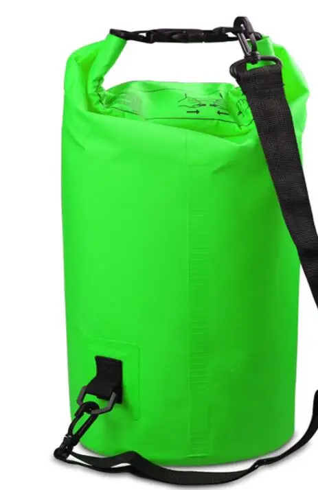 green ПВХ Водонепроницаемый сухой мешок 3L 5L 10L 15L 20L 30L Открытый Дайвинг Складная пляжная сумка для плавания рафтинг речной плавающий рюкзак - Цвет: green