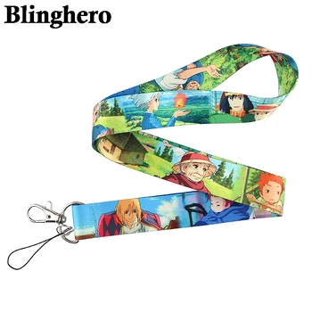 

CA800 Wholesale 20pcs/lot Moving castle Lanyards Neck Strap Phone Keys ID Card Holder Lanyard For Keys DIY Hanging Rope Lanyards