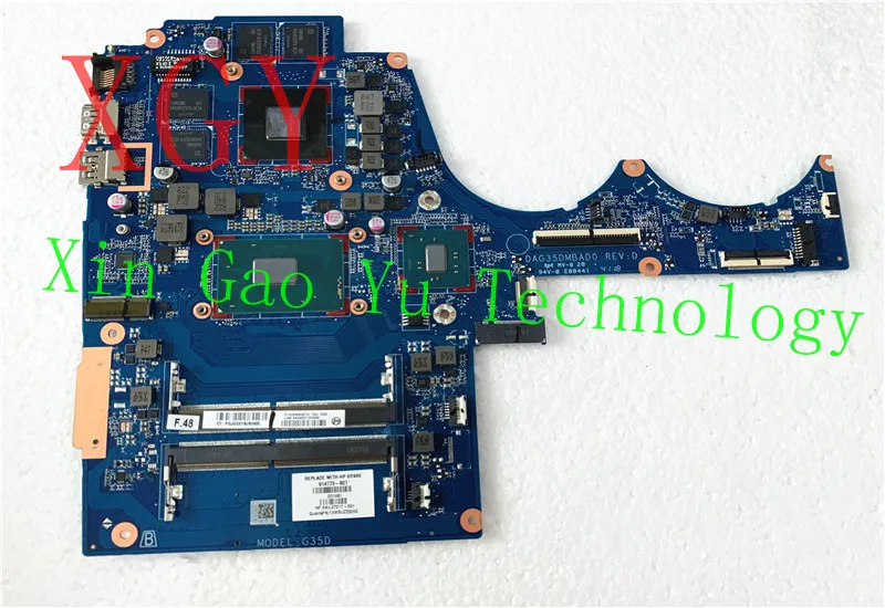 New FOR hp 15-bc 15-ax TPN-Q173laptop motherboard 914773-501 914773-601 dag35dmbad0 sr32s I5-7300HQ N17P-G0-A1 100% test OK | Компьютеры и
