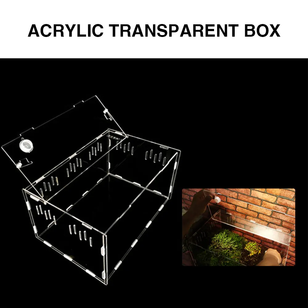 Pet Box Террариум для рептилий ящик для рептилий акриловый прозрачный Практичный Прочный портативный хладнокровные украшения для дома в виде животных