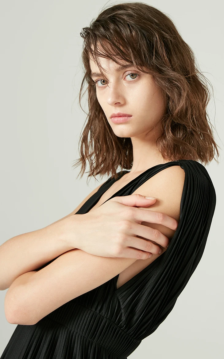 Vero Moda CoutureMade женские плиссированные с глубоким вырезом v-образным вырезом Вечерние платья | 318461511