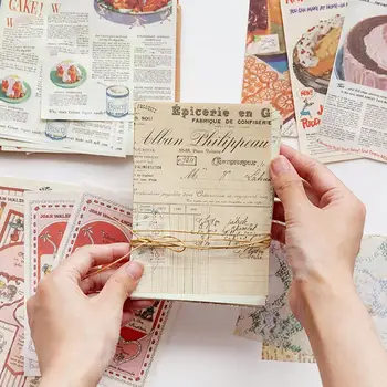 

50sheets/pack Memo Pads Sticky Notes Paper Dyed Material Stickers Journal School Diary Stationery Junk Scrapbooking Retro P L6C6