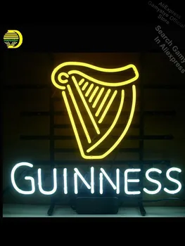 

NEON SIGN GUINNE IRISH LAGER ALE HARP Signboard REAL GLASS Light Advertisement Neon Signs For Home Letrero Neon Texa Light Bulb