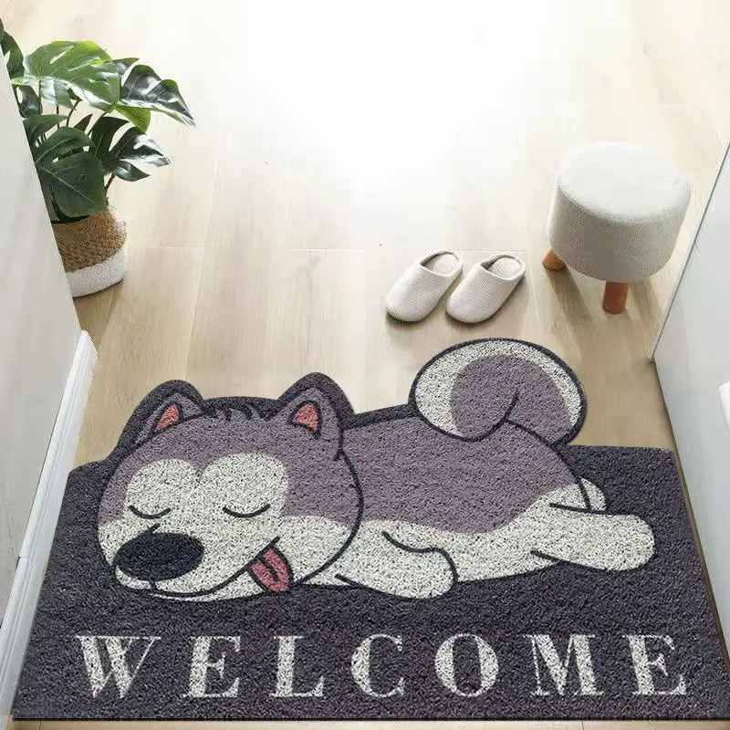 Cartoon Carpets Doormats Rugs For Bathroom Living Room Entrance Door Floor Stair Kitchen Bedroom Hallway PVC Non-Slip Clean Mats