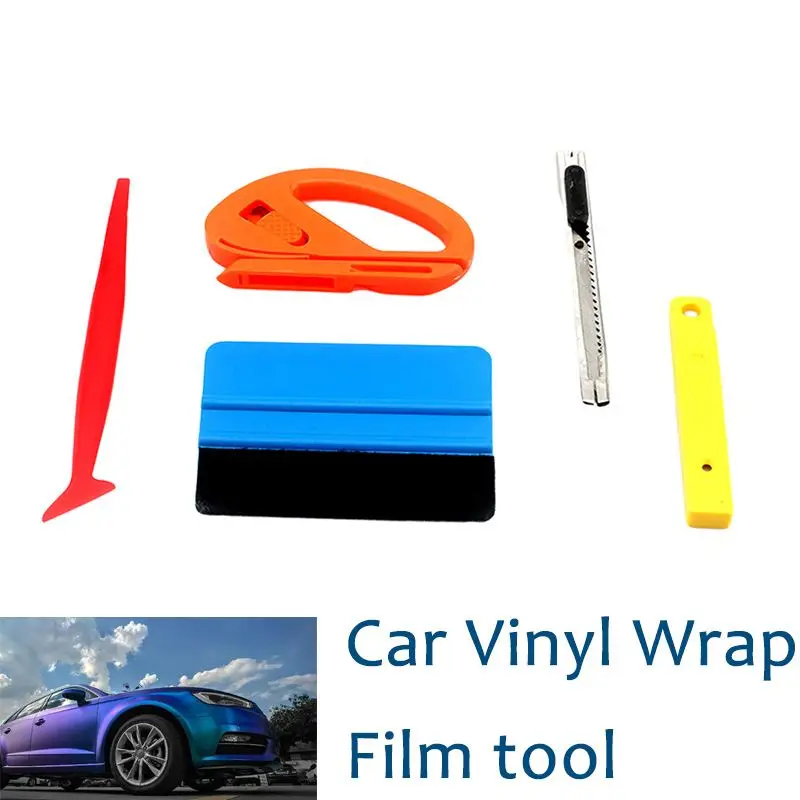 5pcs Car Vinyl Wrap Film Squeegee Scraper Tools Vehicle Sticker Installation Kit Cutter Knife Auto Accessories Car Stickers Aliexpress