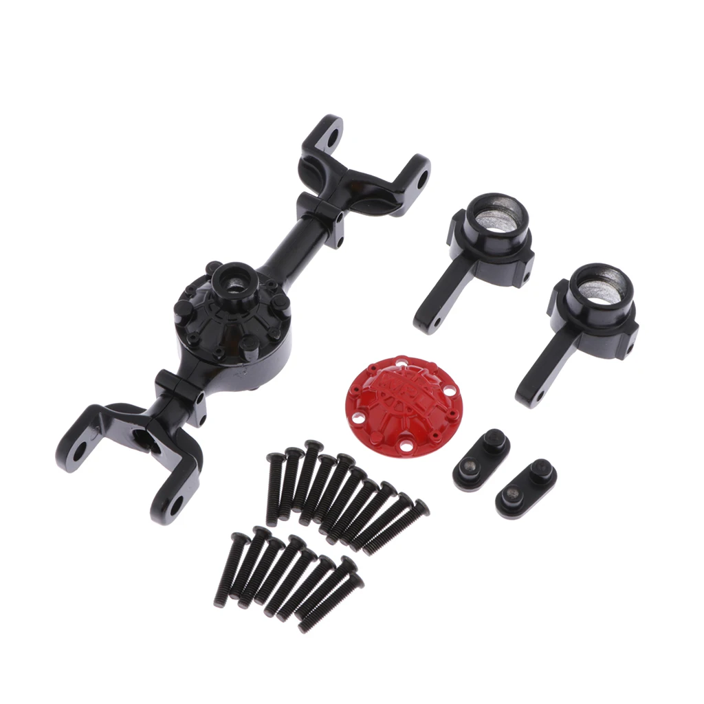 RC Hobby Truck Accessories Front Axle Housing Assembly Kit with 2x Steering Knuckle for WPL, JJRC 1:16 Military Truck