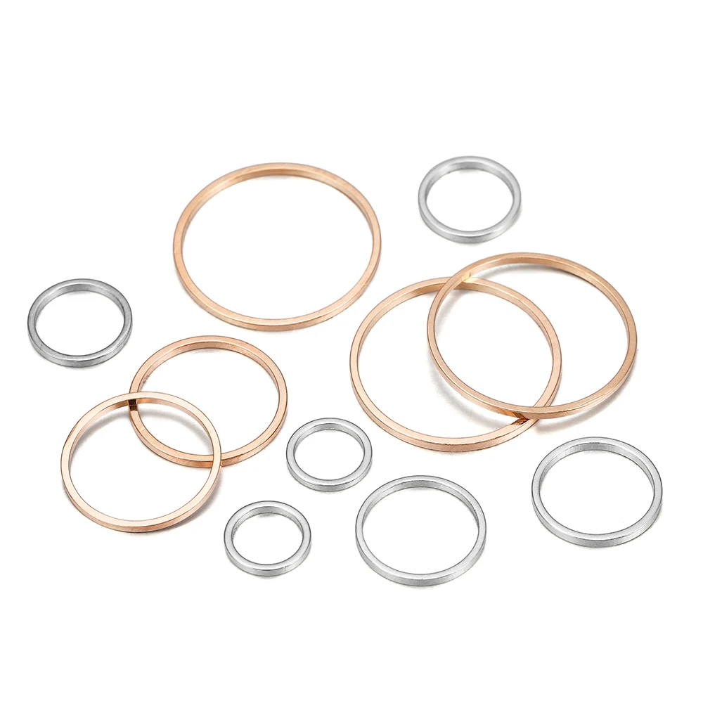 20-50Pcs Round Diameter 8-60mm Hoops Earring Wires Connectors Closed Rings For DIY Pendant Jewelry Making Supplies Accessories 50pcs pack summer girly kc gold charms accessories fashion design dangles women jewelry making supplies pendant necklace earring