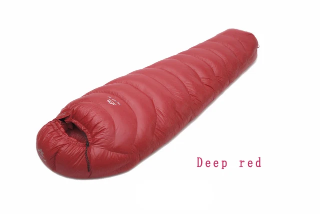 LMR Высокое качество 2500 г/2800 г белый гусиный пух наполнение Водонепроницаемый Сверхлегкий зимний спальный мешок - Цвет: Deep red 2800g M