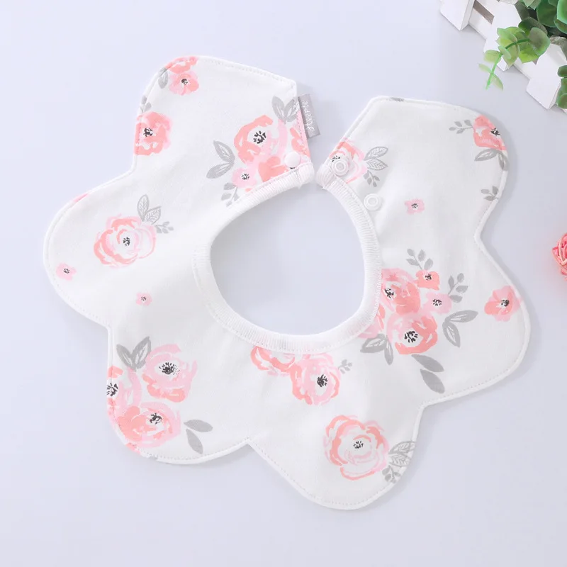 New Baby Bib 360° Cotton Waterproof Children Feeding Burp Cloths Pocket Korean Baby Saliva Towel Baby Accessories (3)
