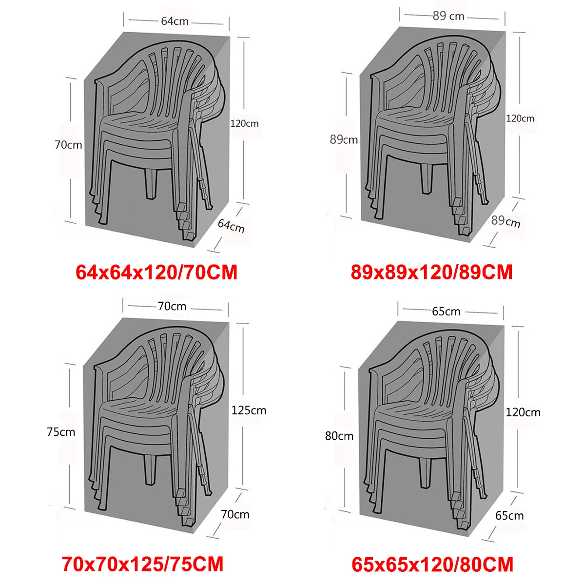 Outdoor Waterproof Chair Sofa Cover Garden Furniture Rain Cover Protection Rain Dustproof Woven Wicker Sofa anti-UV Dust Cover 4