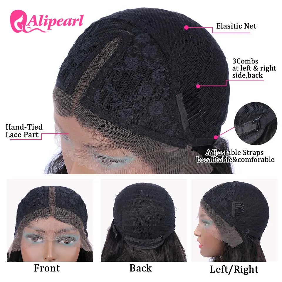 Парики AliPearl из волос с глубокой кудрявой кружевной передней частью парики