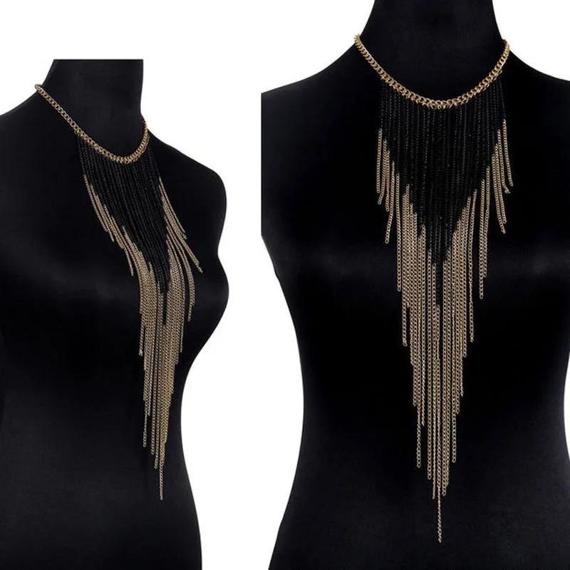 2019 Новая мода сексуальная цепь тела Мода Бикини Пляжная длинная бахрома из