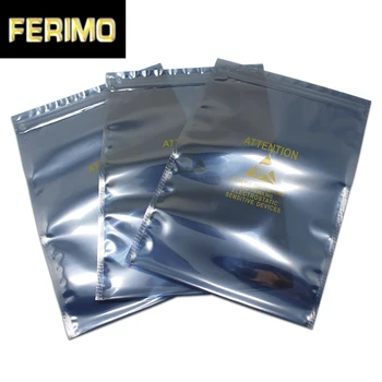 

50Pcs/lot Large Sizes Anti-Static Plastic Electronic Product Storage Packaging Bag Grocery Sundries Antistatic Zipper Pack Pouch