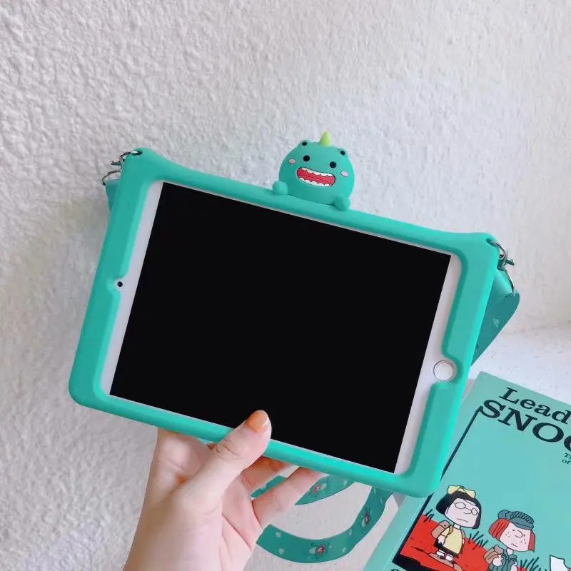 Мультяшный детский безопасный Чехол для Apple Ipad 10,2 дюймов, подставка для планшета, силиконовый чехол для Ipad 7 Th 10,2 retina, силиконовый чехол+ ручка