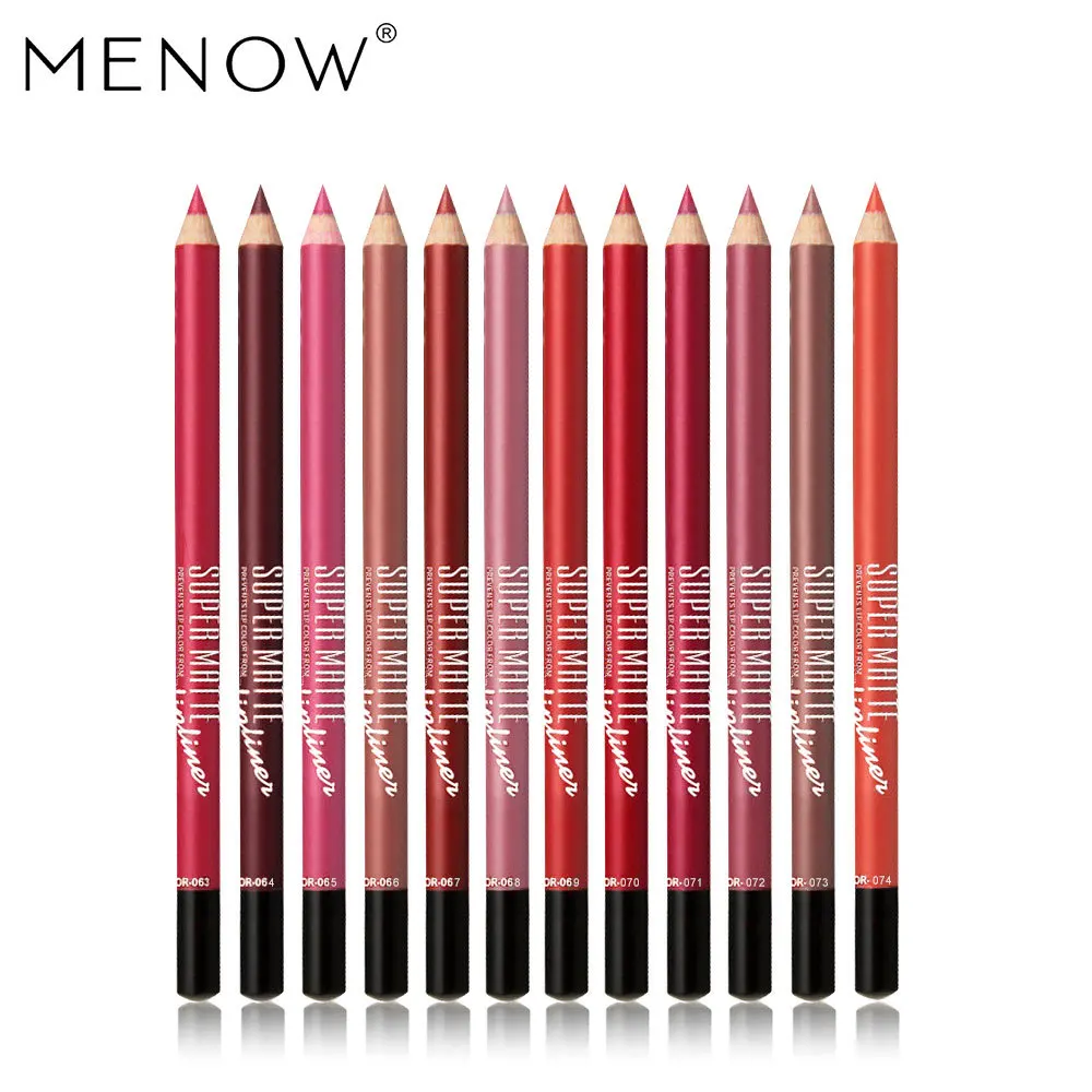 

MENOW Professional Matte Lip Care Liner Pencil Waterproof Long Lasting Smooth Natural Lipliner Pen Makeup Cosmetic Tools Set