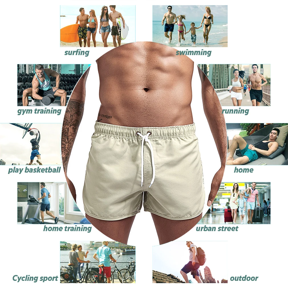 Aimpact Mens Swimwear Swim Shorts Trunks Beach Board Shorts Swimming Pants Swimsuits Mens Jogging Running Sports Surffing shorts