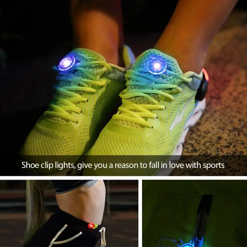 Shoe clip light night safety warning LED strong light shoe clip running  cycling bicycle LED lighted shoe clip LED Luminous Clip