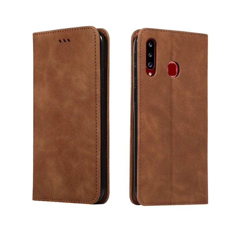 Brown Для samsung Galaxy A20S чехол A207F Мягкий Бампер Filp кошелек из искусственной кожи чехол для samsung A20S чехол для samsung A20S чехол 6,5 Дюймов - Цвет: Brown