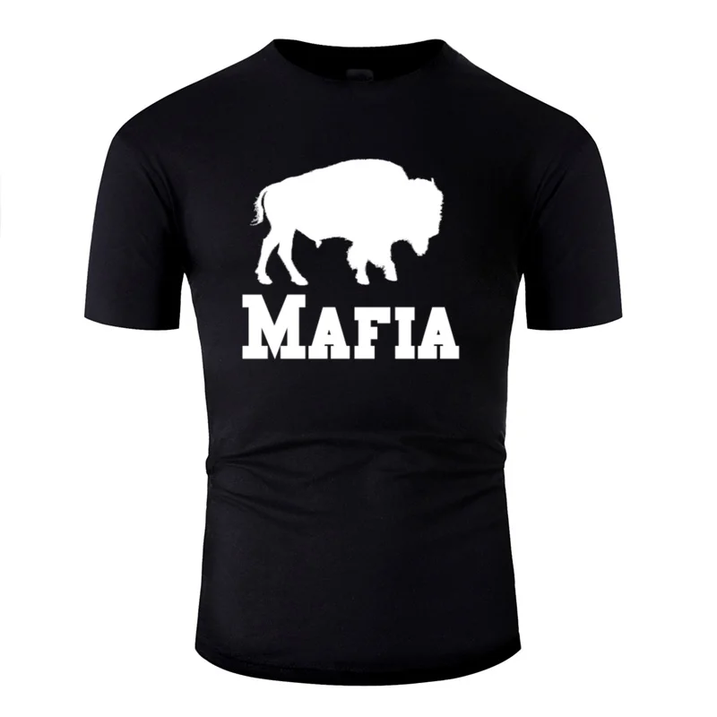 Футболка Crazy Bills Mafia подарок для фанатов футбола буйвола Женская Черная мужская
