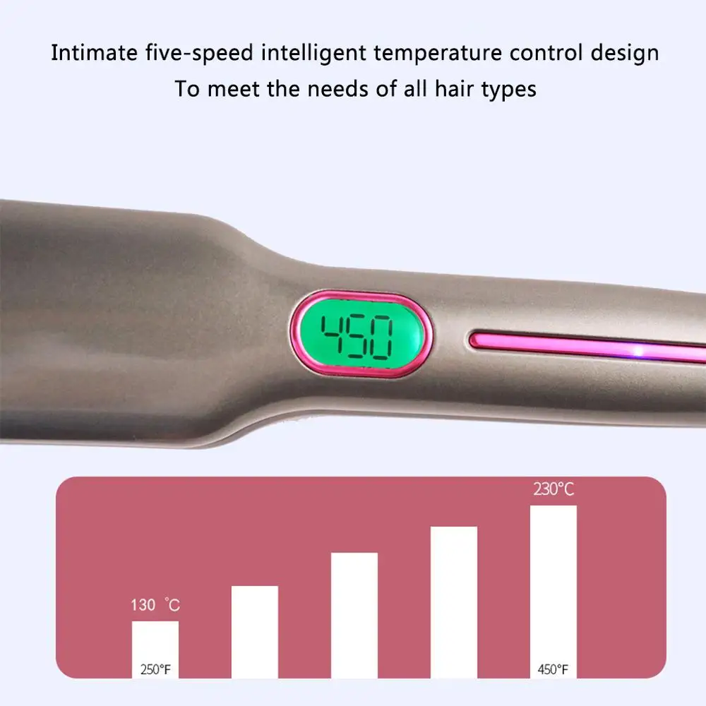  Tourmaline Ceramic Ionic Flat Iron Hair Straightener Adjustable Temperature with Digital LCD Displa