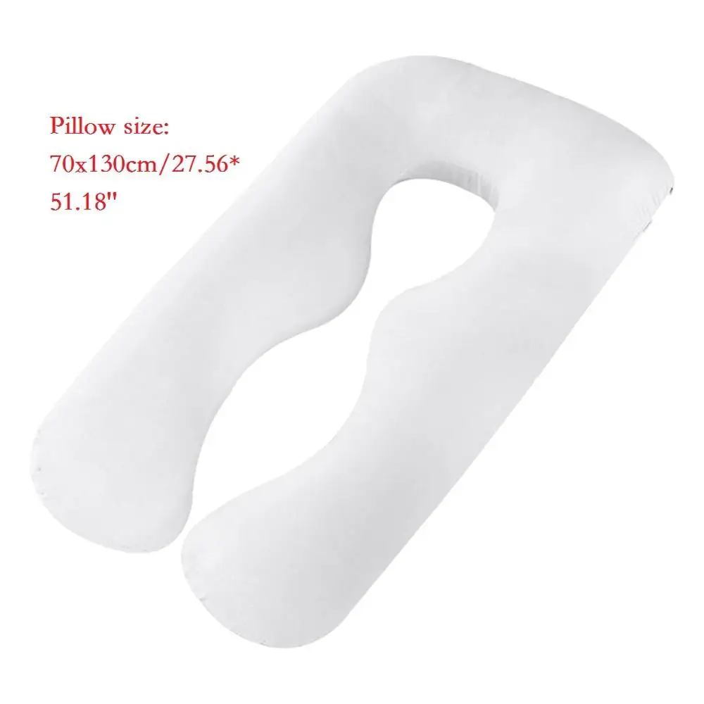 White Чехол для подушки для беременных 70*130 см Большой размер женский чехол для подушки чехол хлопок удобный мягкий чехол u-тип подушки для беременных - Цвет: White