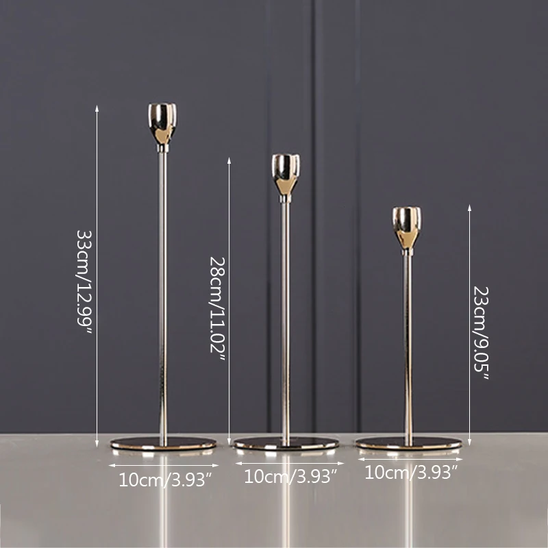 European Metal Electroplate Candle Holders Creative Golden Wedding Decoration Bar Party Living Room Decor Home Decor Candlestick
