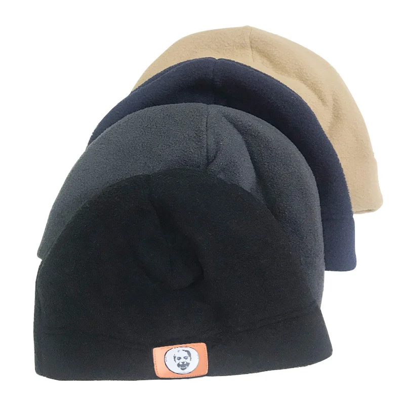 WZCX индивидуальный кожаный логотип реклама печать флисовая шляпа Фото Осень Зима защищенные часы кепка мужская зимняя шапка