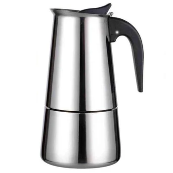 

200Ml Portable Espresso Coffee Maker Moka Pot Stainless Steel Coffee Brewer Kettle Pot for Pro Barista