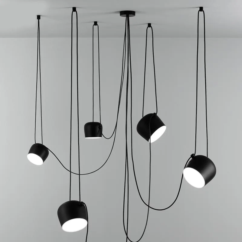

Artpad Nordic Creative Long Line Hanging Pendant Light with G9 Bulb DIY Shape Geometric Light for Villa Stair Living room