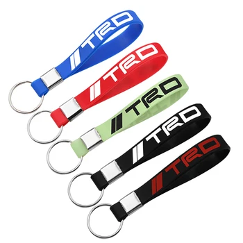 

New Luminous For Toyota CROWN REIZ PRIUS PRADO TRD Logo key chain rope Chain Badge Key Ring Emblem Key Holder Chain car styling