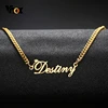 Vnox-collares de acero inoxidable con nombre para hombre y mujer, collares Unisex, joyas personalizadas, color dorado ► Foto 1/6