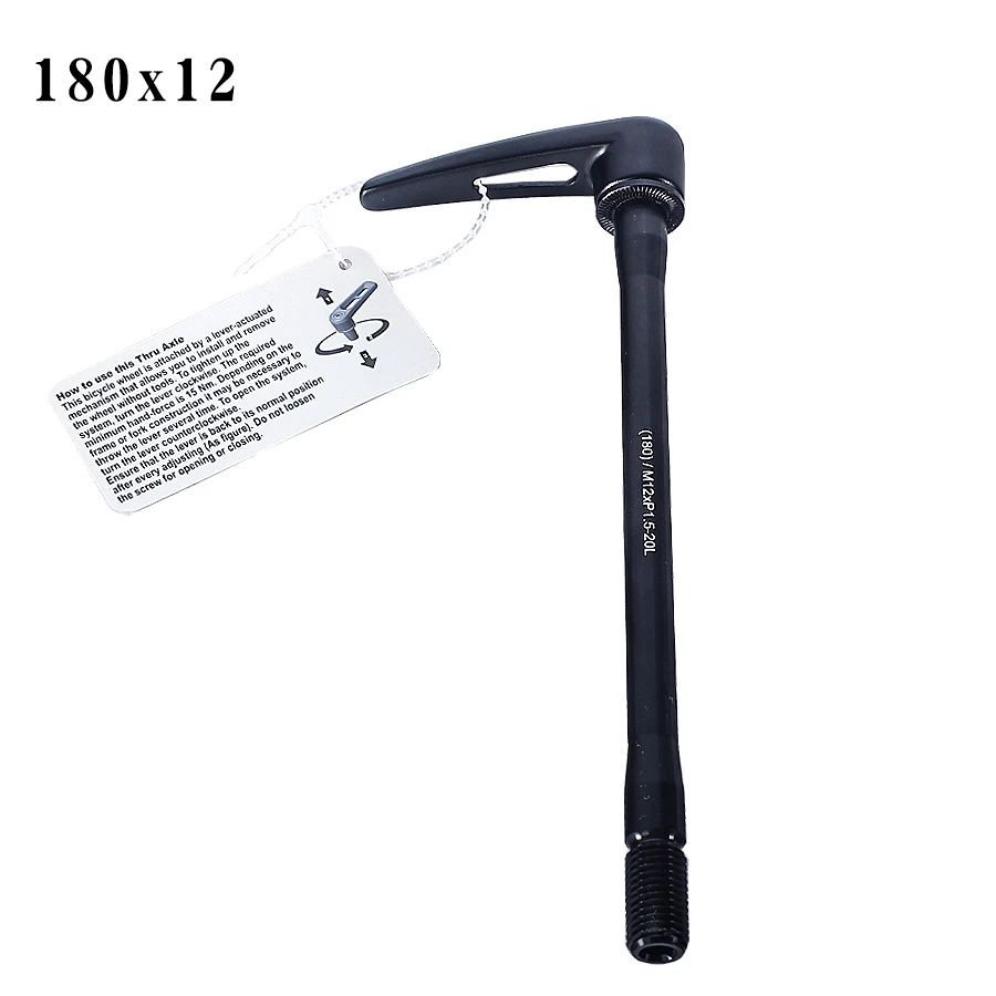 Bicycle Quick Release Thru Axle, Aluminum Rear Wheel Skewer, MTB Frame, 180x12mm, 125x12mm, 125x15mm