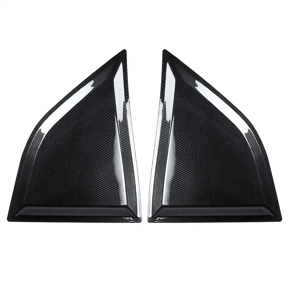 Carbon Fiber Color 1 пара оконных ковшей четверть панель оконная крышка боковые жалюзи вентиляционное отверстие для Dodge Challenger XE 2008 - Цвет: Carbon Fiber Color