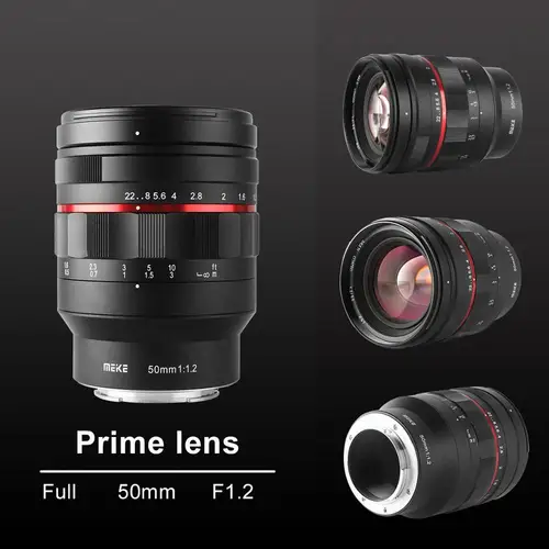 Meike 50mm F1.2 대구경 풀 프레임 수동 초점 렌즈, 소니 E 마운트/니콘 Z 마운트/캐논 EF/ RF /L 마운트 카메라 용 2