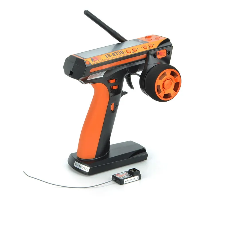 

Genuine FS GT3C 2.4G large LCD three-channel remote control for car / ship model orange / gray