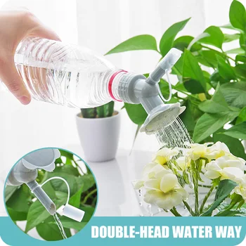 

Watering Can Bottle Cap Sprinkler Plastic Watering Cans Nozzle 2 in 1 Plastic Mist Head for Indoor Seedlings BV789