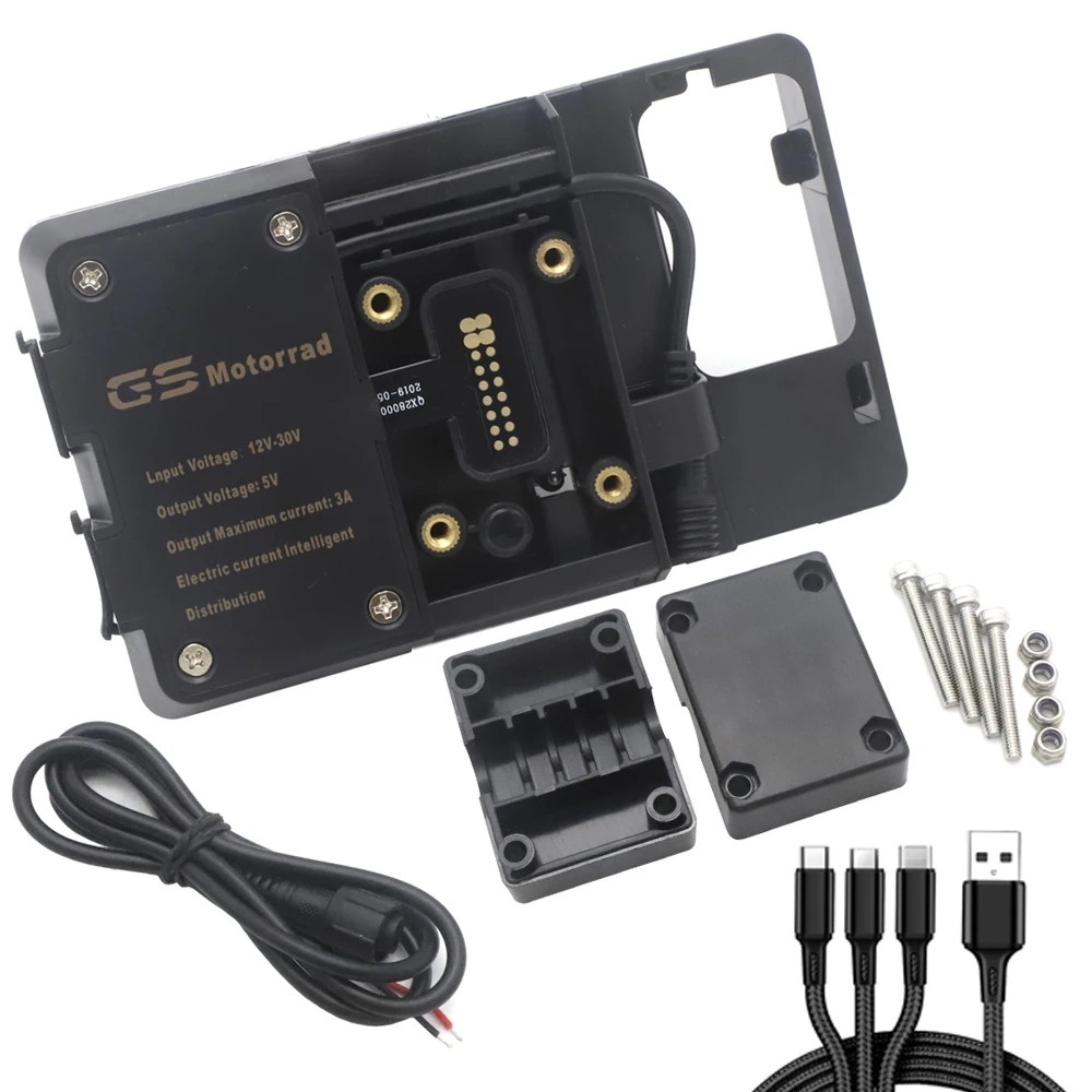 Цена Для BMW R1200GS r1200 GS навигатор font b GPS b font портативное зарядное устройство USB мотоцикл телефон навигация поддержка Африка Твин CRF1000L ADV 800GS