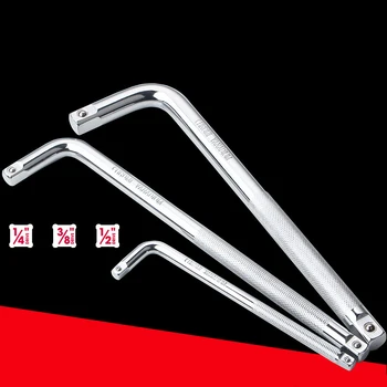 

Curved Rod 6 10 14 1pc L Type Bent Bar Handle Socket Wrench Tools Ratcheting Socket head connecting rod wrench Unload tires