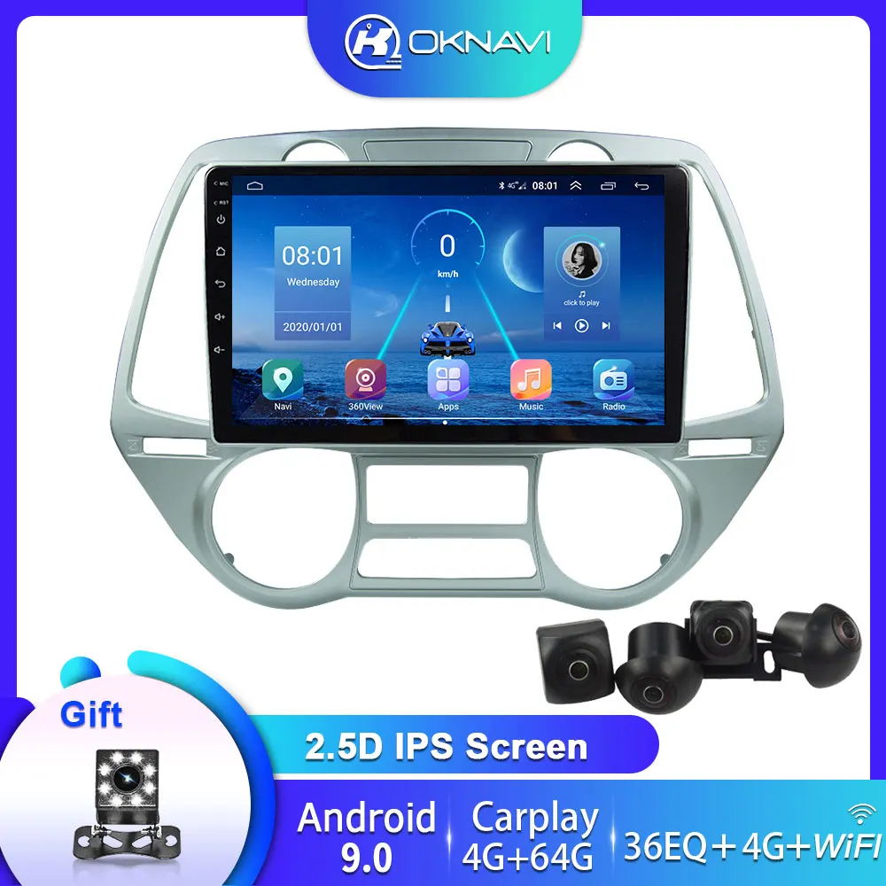 Автомагнитола для Hyundai I20 2012 2013 2014 мультимедийный видеоплеер навигация GPS Android 9 0 2