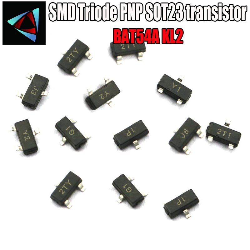 100 шт. BAT54A KL2 СОТ-23 SOT SMD CR NPN SMD СОТ-23 поверхностный светодиод Триод PNP SOT23 транзистор