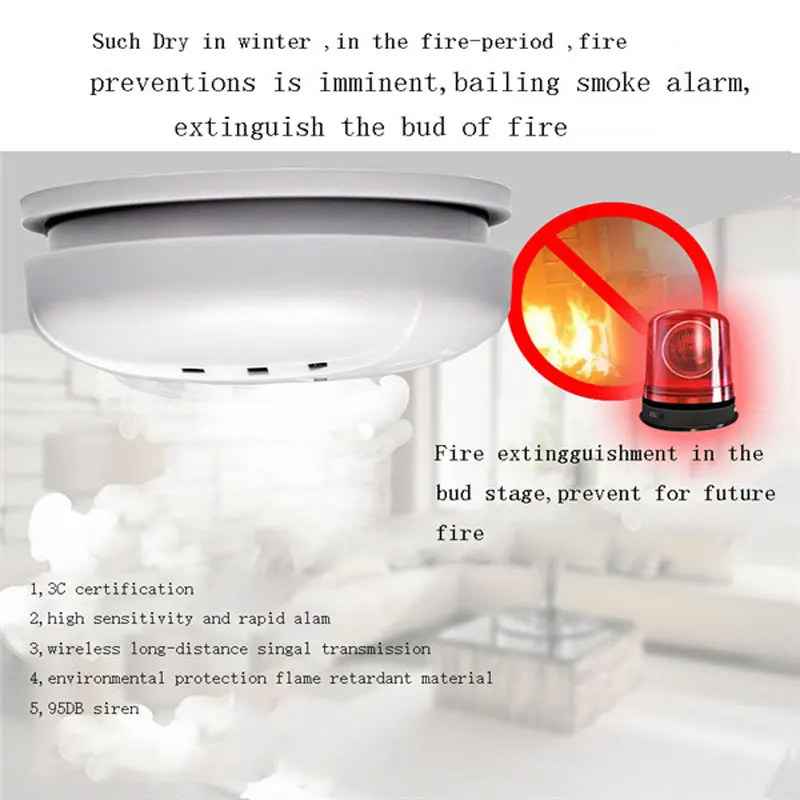 CO-Detector de fugas de Gas y humo de monóxido de carbono, Sensor de alarma inteligente para el hogar, cocina, protección contra incendios, alarma Flash de sonido