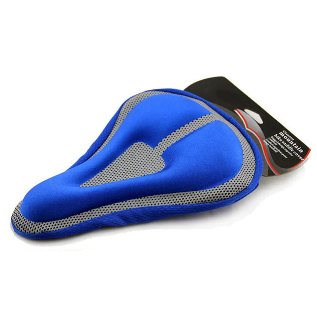 

Hot selling Cycling MTB Black Bike Saddle Bicycle Seat Cover blue Memory Foam Cushion Soft Pad 4 colors Red Yellow new